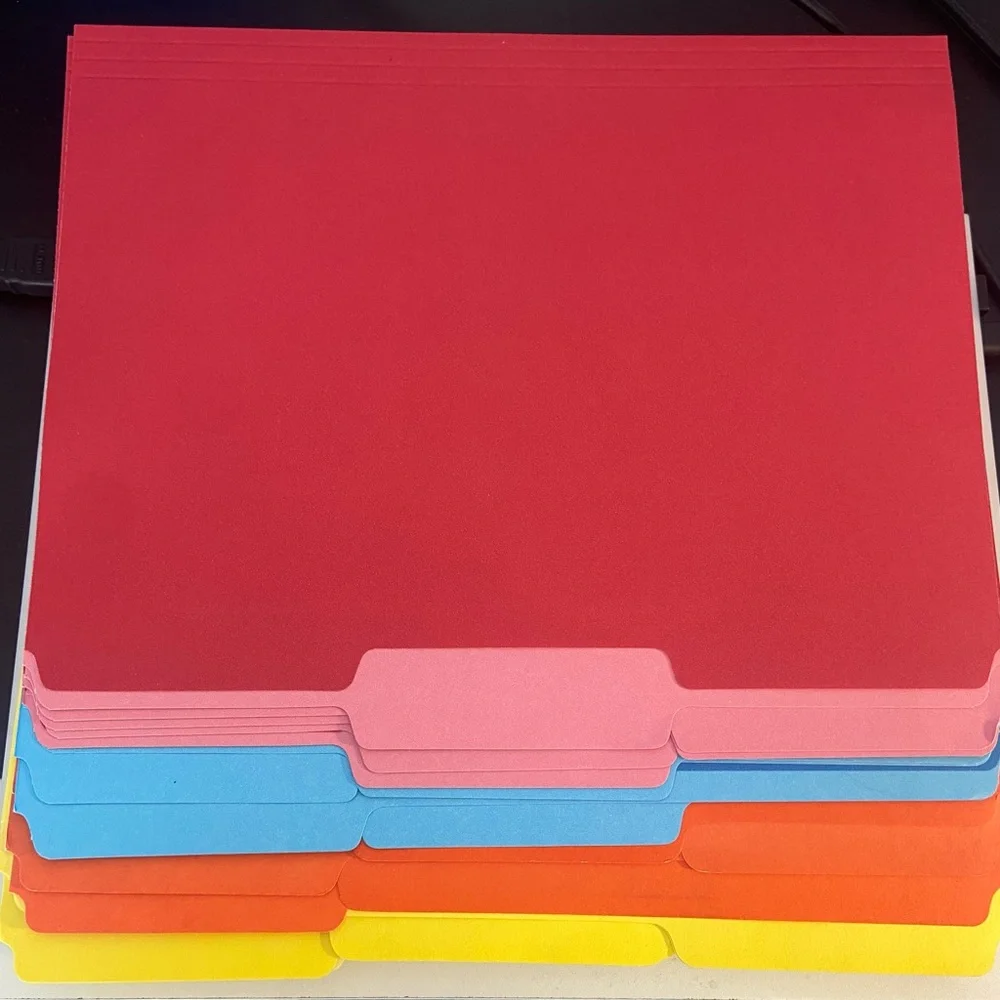Colorful File Folders Set of 20